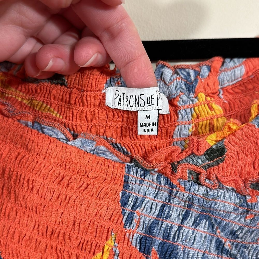 Patrons of Peace NWT Tropical Print Drop Crotch Pockets Jumpsuit Women Medium - Picture 3 of 11